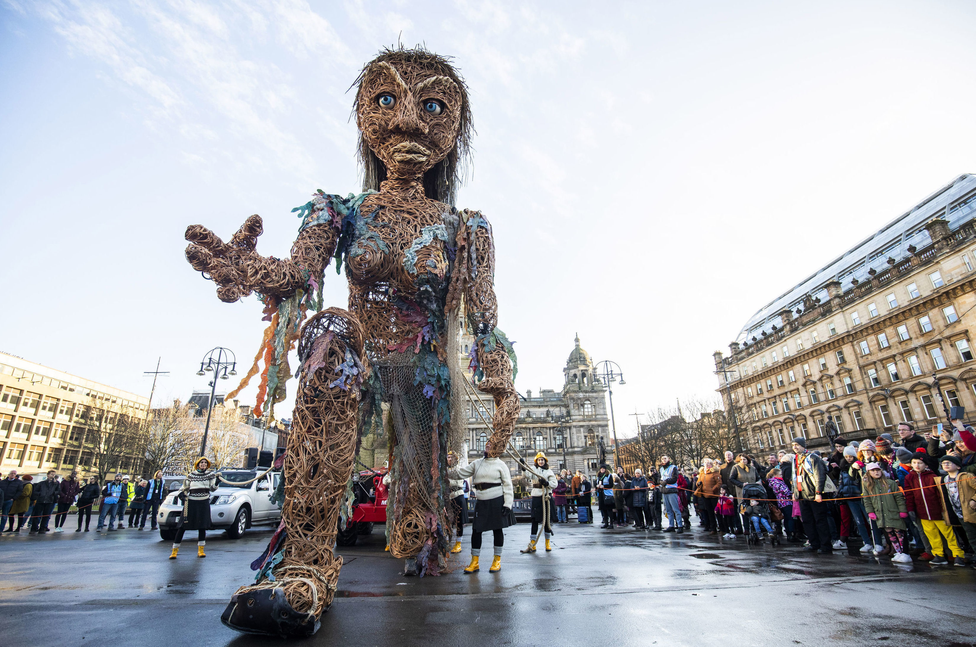 In pictures Giant puppet Storm parades through Glasgow as part of