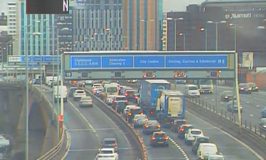 Morning Of Traffic Disruption On M8 Motorway Through Glasgow After ...