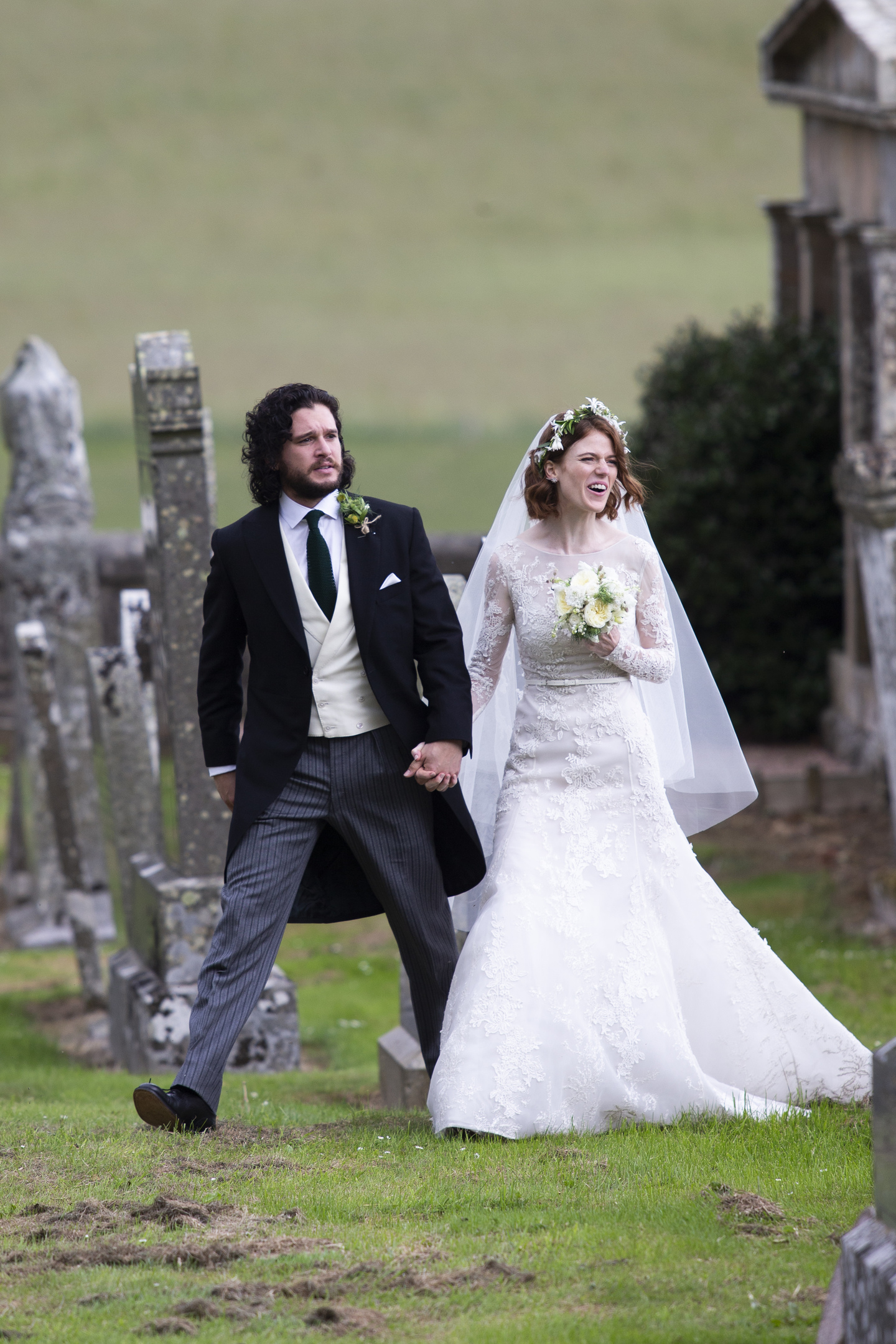 In pictures: Fans and well-wishers flock to Aberdeenshire village kirk as Game of Thrones stars ...